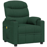 Fauteuil de massage Vert foncé Tissu