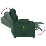 Fauteuil de massage Vert foncé Tissu