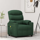 Fauteuil de massage Vert foncé Tissu