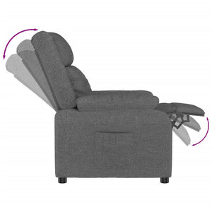 Fauteuil inclinable Gris foncé Tissu