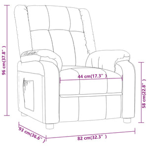 Fauteuil inclinable Gris foncé Tissu