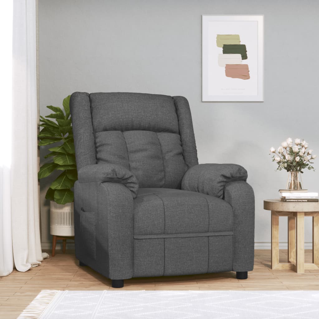 Fauteuil inclinable Gris foncé Tissu
