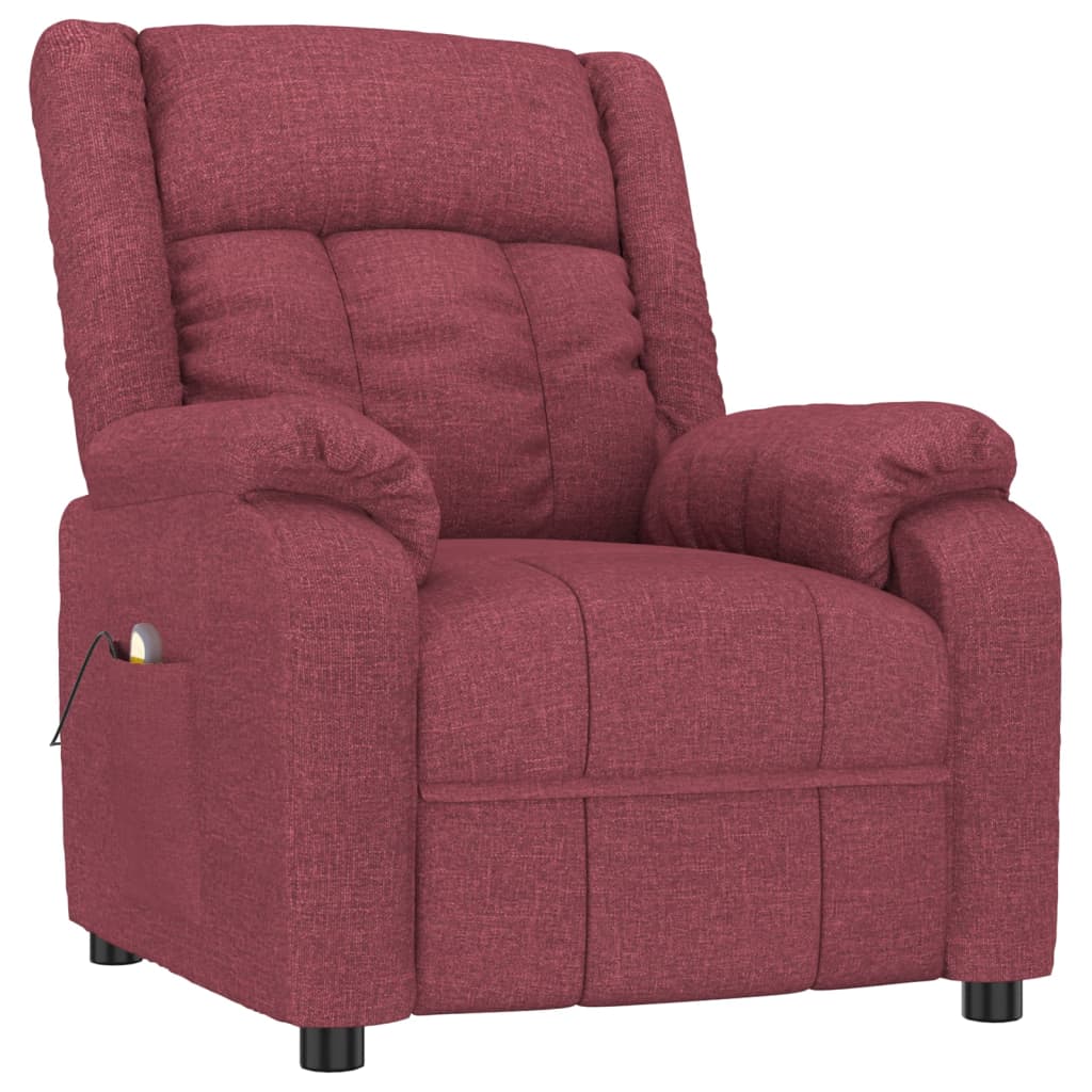 Fauteuil de massage Rouge bordeaux Tissu