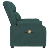 Fauteuil de massage Vert foncé Tissu