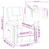 Fauteuil inclinable Noir Tissu