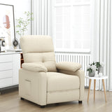 Fauteuil inclinable Crème Tissu