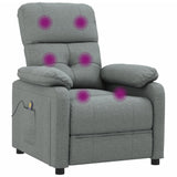 Fauteuil de massage Gris foncé Tissu
