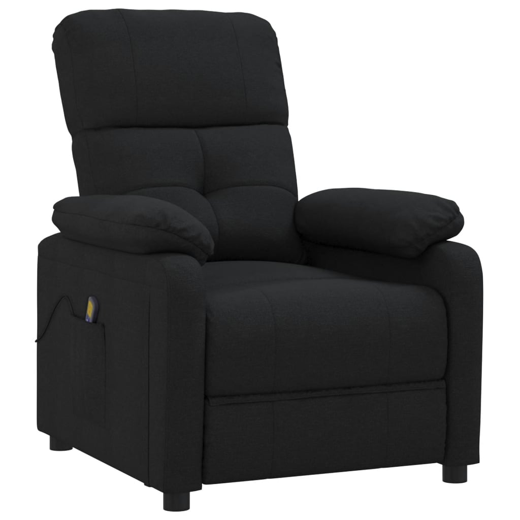 Fauteuil de massage Noir Tissu