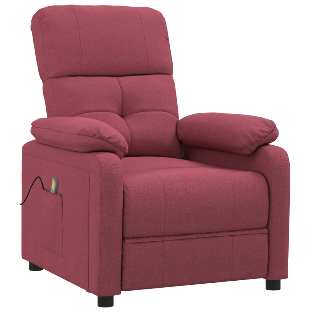 Fauteuil de massage Rouge bordeaux Tissu