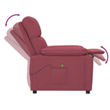 Fauteuil de massage Rouge bordeaux Tissu