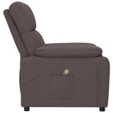 Fauteuil de massage Marron foncé Tissu
