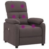 Fauteuil de massage Marron foncé Tissu