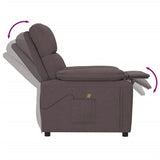 Fauteuil de massage Marron foncé Tissu