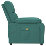 Fauteuil de massage Vert foncé Tissu