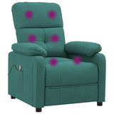 Fauteuil de massage Vert foncé Tissu