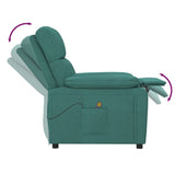 Fauteuil de massage Vert foncé Tissu