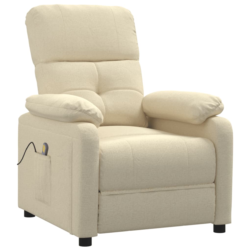 Fauteuil de massage Crème Tissu