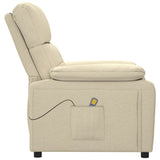 Fauteuil de massage Crème Tissu