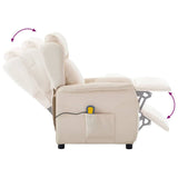 Chaise de massage Crème 67.5 x 93.5 x 101.5 cm tissu