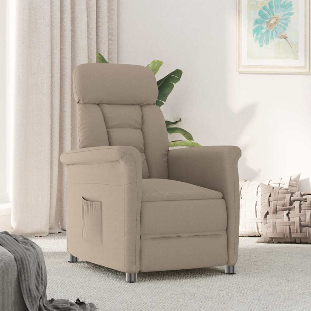 Fauteuil Relax Taupe Taupe 70.5 x 96.5 x 95 cm Polyester