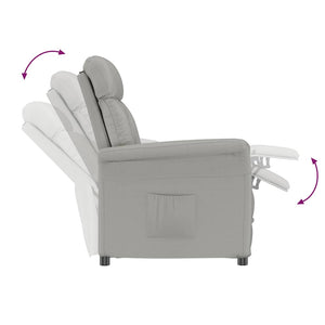 Fauteuil Relax Light Grey Gris clair 70.5 x 96.5 x 95 cm tissu