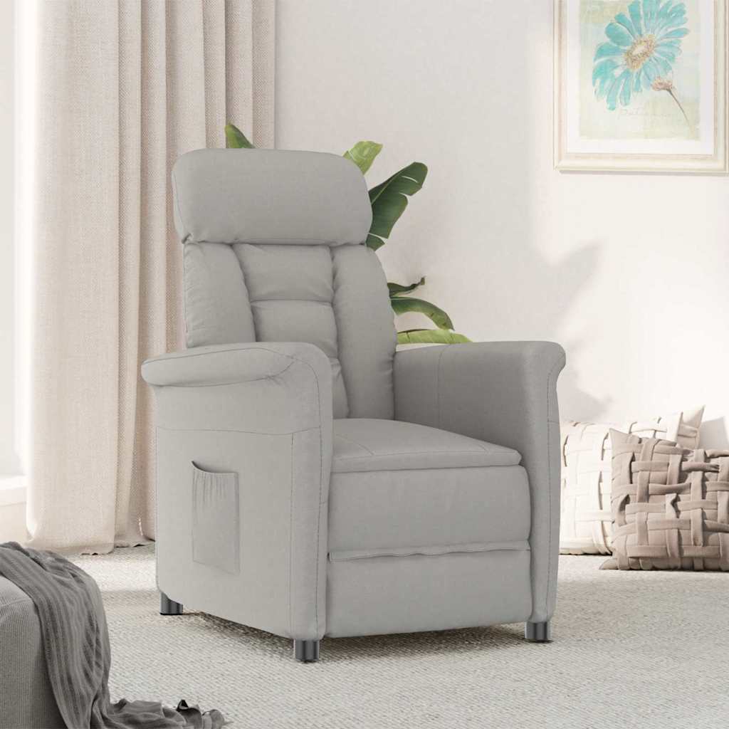 Fauteuil Relax Light Grey Gris clair 70.5 x 96.5 x 95 cm tissu