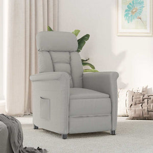 Fauteuil Relax Light Grey Gris clair 70.5 x 96.5 x 95 cm tissu