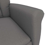 Fauteuil Relax Dark Grey Gris foncé 70.5 x 96.5 x 95 cm tissu