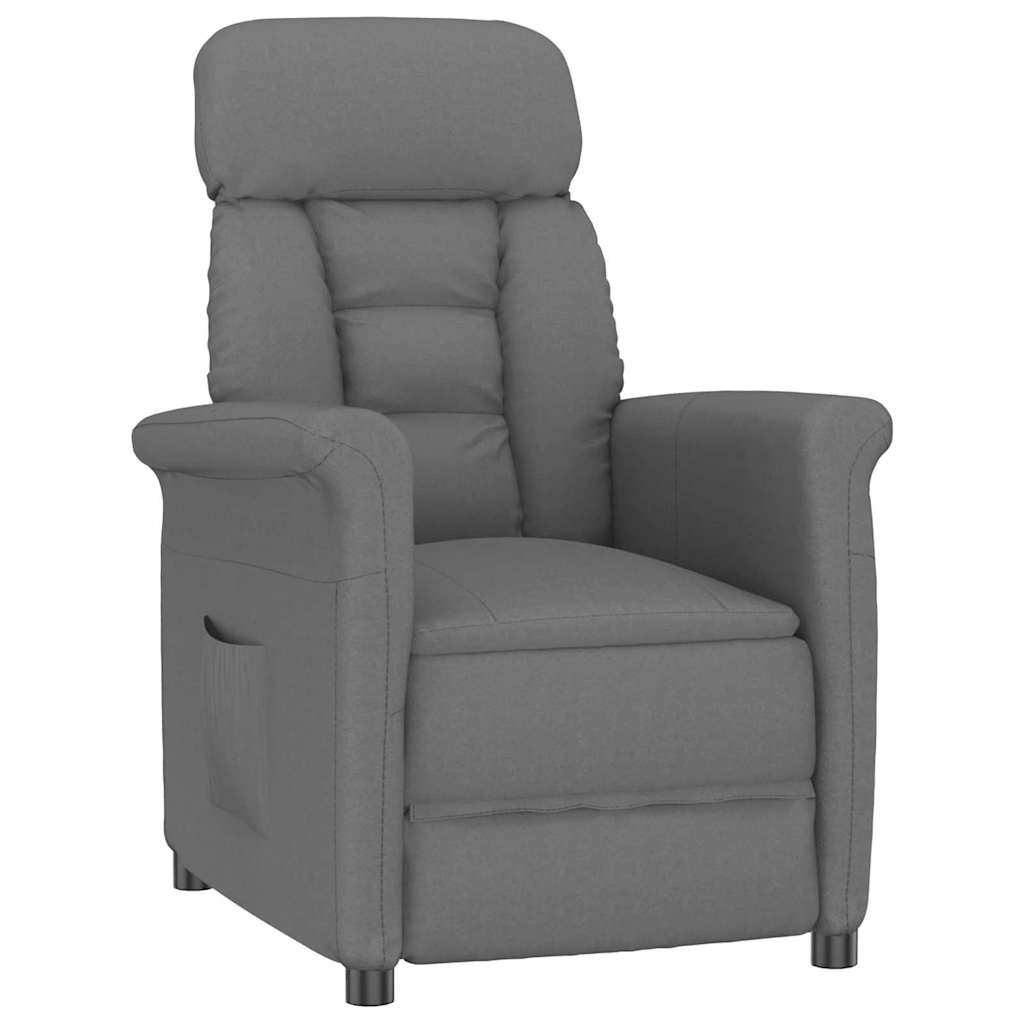 Fauteuil Relax Dark Grey Gris foncé 70.5 x 96.5 x 95 cm tissu