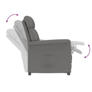 Fauteuil Relax Dark Grey Gris foncé 70.5 x 96.5 x 95 cm tissu