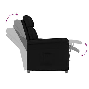 Fauteuil inclinable noir Noir 70.5 x 96.5 x 95 cm Faux cuir