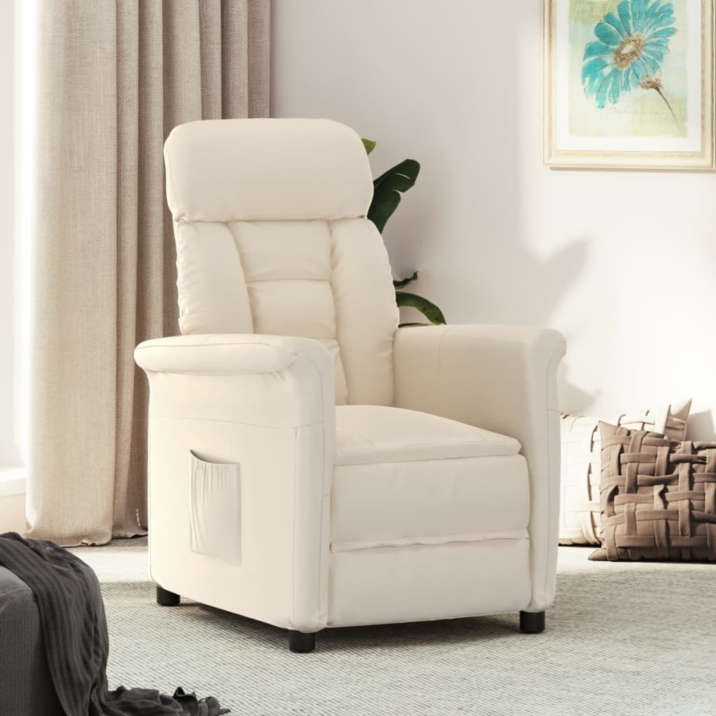 Fauteuil inclinable Beige Tissu microfibre