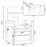 Chaise de massage avec coussin Taupe 70.5 x 96.5 x 95 cm tissu