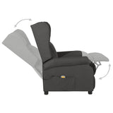 Fauteuil de massage Gris foncé Tissu