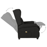 Fauteuil de massage Noir Tissu