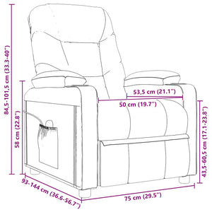 Fauteuil inclinable Noir Tissu