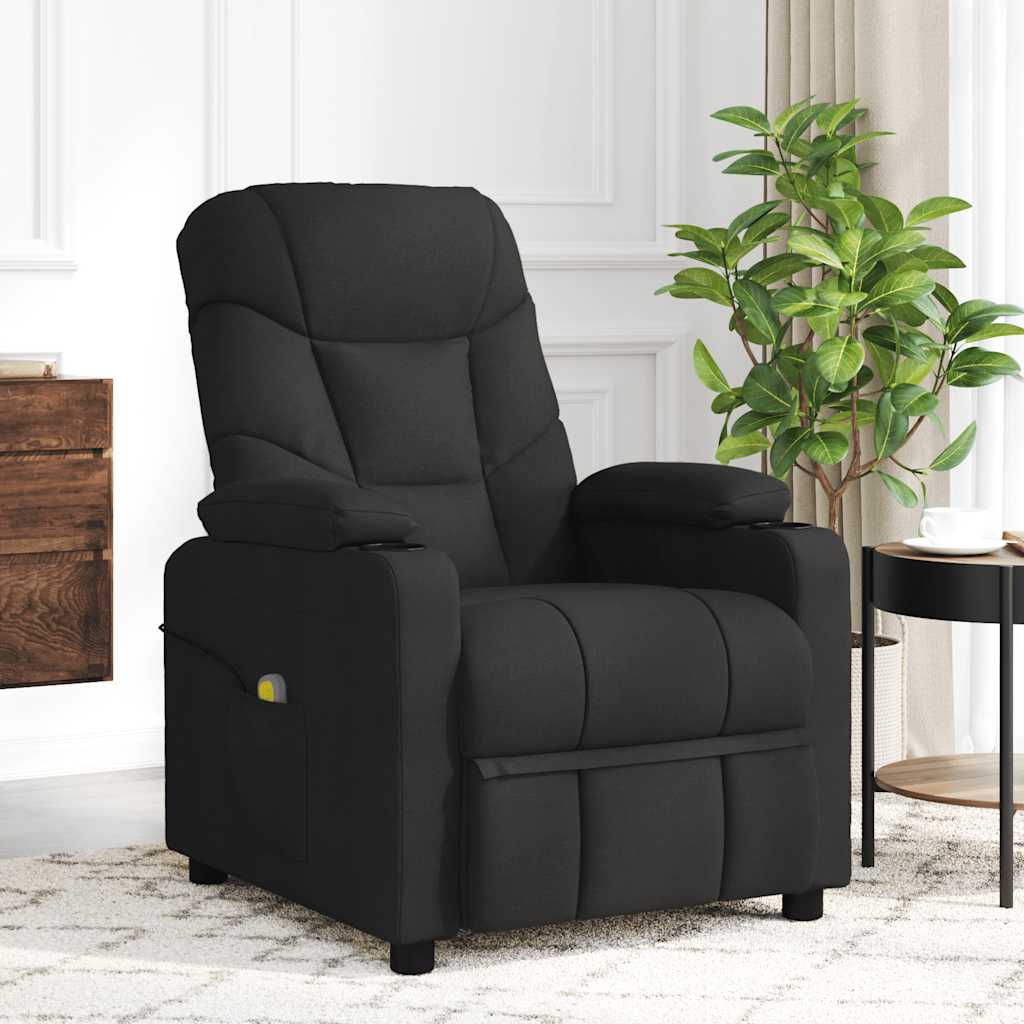 Fauteuil inclinable Noir Tissu