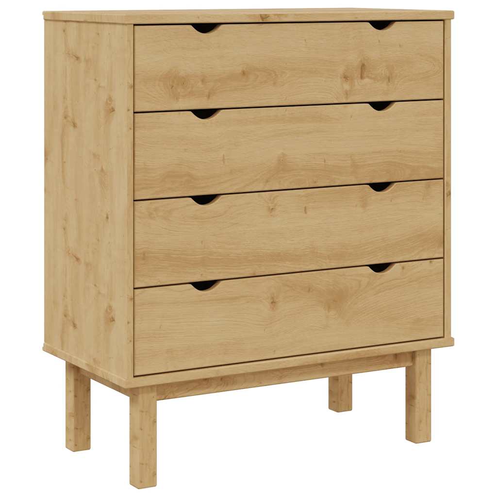 Commode OTTA 76,5x39,5x90 cm Bois de pin massif