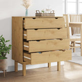 Commode OTTA 76,5x39,5x90 cm Bois de pin massif
