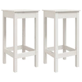 Chaises de bar lot de 2 blanc 40x40x78 cm bois de pin solide