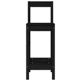 Chaises de bar lot de 2 noir 40x41,5x112 cm bois de pin solide