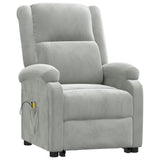 Fauteuil de massage Gris clair Velours