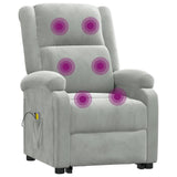 Fauteuil de massage Gris clair Velours