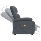 Fauteuil de massage Gris foncé Velours