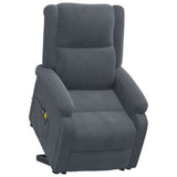 Fauteuil de massage Gris foncé Velours
