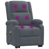 Fauteuil de massage Gris foncé Velours