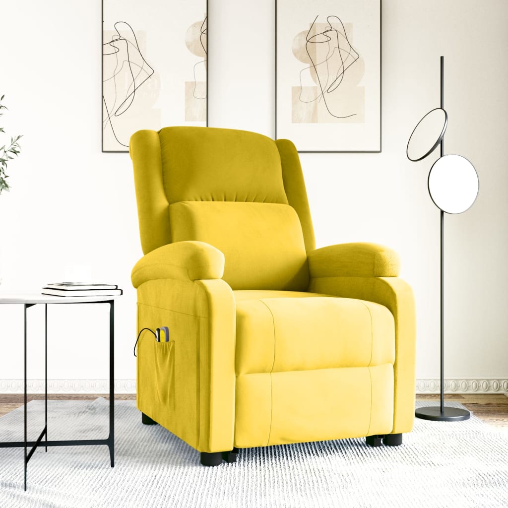 Fauteuil de massage Jaune Velours