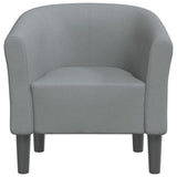Chaise cabriolet gris clair tissu