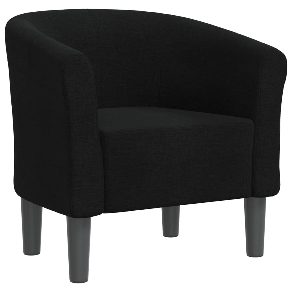 Chaise cabriolet noir tissu