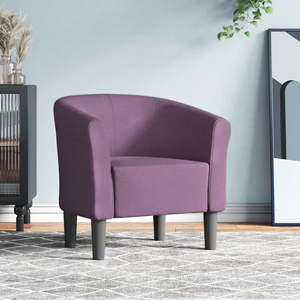 Chaise cabriolet violet tissu